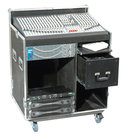 18RU T8 Series Mixer/Rack Combo Case, Compartment, Casters, Black