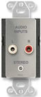 Stainless Steel Stere Audio Input Connector Plate