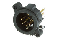 A Series 5-pin XLRM Jack with Vertical PCB Mount