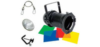 All-in-One Black 500W PAR56 Package with Lamp, C-clamp and Gel Filters