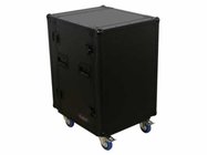 Pro Amplifier Rack Case, 16 Rack Units with Wheels, Black