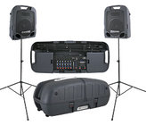 2x 300W Portable PA with 9-Channel Mixer & Bluetooth Playback