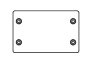 Double Space Blank Wall Plate, White