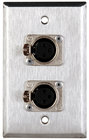 1-Gang Wall Plates with 2 Neutrik XLR D Series Connectors