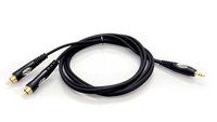 Cable Adapter, 1/8" TRS to (2)RCA Males, 6ft