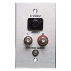 Single Gang Stainless Steel Wall Plate with 3 BNC