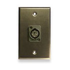 Single Gang Wall Plate with XLR Female Connectors, Black