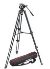 Lightweight Fluid Video Tripod System with Twin Legs and Middle Spreader