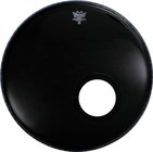 22" Ebony Powerstroke 3 Resonant Bass Drum Head with 5" DynamO Installed