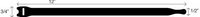 10 Rolls of 10 Black 1/2" x 12" Rip-Tie Lite