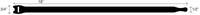 10 Rolls of 10 Black 1/2" x 18" Rip-Tie Lite