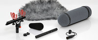 Phantom-Powered Supercardioid Shotgun Mic with Preamplifier and Rycote Suspension and Windshield