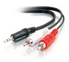 6 ft. 1x 3.5mm TRS Male to 2x RCA Male Y-Cable
