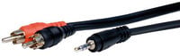 6 ft. Standard Series 3.5mm Stereo Mini TRS Plug to 2 RCA Males Audio Cable