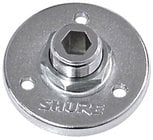 5/8"-27 Threaded Mounting Flange for Gooseneck Microphone in Matte Silver