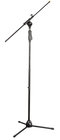 37.5"-63" Tripod Base Microphone Stand with Boom Arm and Clip