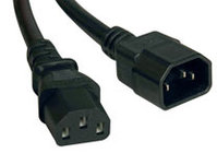 6' 14AWG Heavy Duty Power Extension Cable, Black