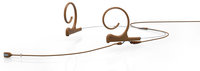 d:fine™ Omnidirectional Dual Ear Headset Microphone with Long Boom and TA4F Connector for Shure, Brown