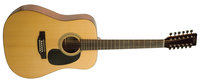 Gloss Natural Dreadnought 12-String Acoustic Guitar with Sitka Spruce Top
