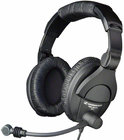 Headphones with Supercardioid Boom Microphone and Bare End Leads