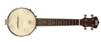 Brown Satin Banjolele with Nickel Hardware