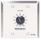 Bogen AT35A Wall Plate Attenuator 30W, Dual-Gang, Stainless