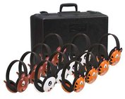 12 Pairs of Listening First™ Stereo Headphones with Case: 4 Sets of Bears, 4 Pandas, 4 Tigers