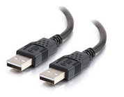 2m USB 2.0 A Male to A Male Cable in Black