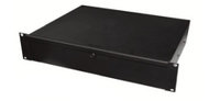 Lowell UDEL-314 Locking Utility Drawer, 3 Rack Units, 14.5" Deep, Black