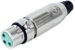 AAA Series Female 4-Pin XLR Cable Mount in Silver