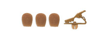 Collar Clip and (3) Windscreens for MX153B in Cocoa