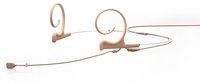 d:fine Omnidirectional Dual Ear Headset Microphone with Medium Boom and TA4F Connector, Beige