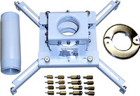 Infinix White Universal Ceiling Mount with 6" Column and Mounting Hardware