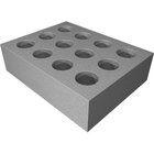 Grundorf 71-006  3.5"x10"x13" Foam Insert for 12 Microphones, Gray