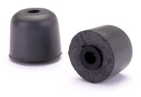 10-Pack of True-Fit Foam Earbud Tips with Black Attachment Ring