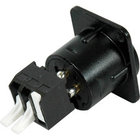 Male XLR to Snap Terminal Chassis Mount