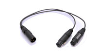 4' (2)XLRF-XLRM Y Cable