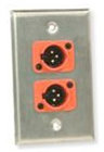 Single-Gang 2 XLR Wall Plate with Screw Termination
