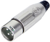 5-Pin XLR-M Connector with Black Housing and Silver Pins