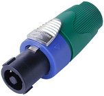 4-Pole Speakon Cable Connector, Green Bushing