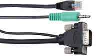 25 ft Micro VGA and 3.5mm Audio with Ethernet Single Cable Solution