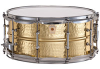 6.5x14" Hammered Brass Snare Drum with Chrome Hardware