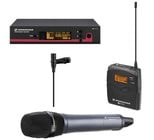 Wireless Microphone System with Bodypack and Handheld Transmitters, ME 2 Lavalier Microphone and Rackmount Kit