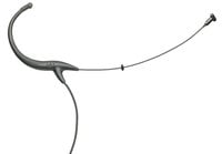 Submini Cardioid Condenser Headworn Mic, No Power, 3.5mm Locking Connector, Black