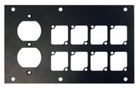 Ace Backstage PNL-128+ Aluminum Stage Pocket Panel with 8 Connectrix Mounts, Black