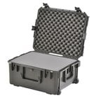 22" L x 17" W x 10" D Mil-Std Waterproof Case with Wheels and Divider in Gray