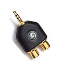 D`Addario PW-P047C Audio Adapter, 1/8" Stereo Male - Dual RCA Female