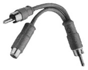 Audio Adapter, RCA Male - Dual RCA Male / Female