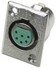 6-pin XLRF D Series Panel Mount Connector