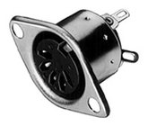 7-Contact Female DIN Receptacle, Chassis / Panel Mount